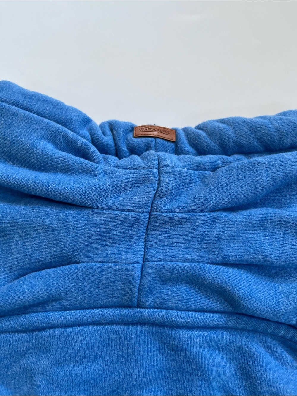 Wanakome Athena Colbalt Blue Asymmetrical Full Zip Cowl Neck Longline Hoodie - Picture 12 of 13